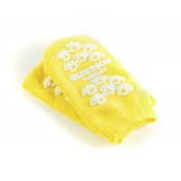 Slipper Socks McKesson Terries™ Toddler Yellow Above the Ankle 1/Pair